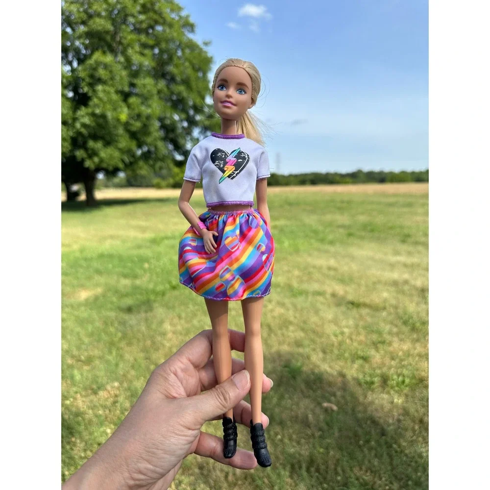 Barbie Doll Lot of 5 Ballerina Rainbow Fashion Gold‎ Swimsuit Multi-Color Hair